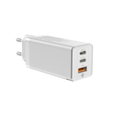 Сетевое зарядное устройство Baseus Quick GaN Travel QC4.0+PD3.0 65W USB+2Type-C 5A Белый