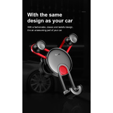 Автотримач для телефону Baseus YY ehicle в повітропровід із зарядним кабелем Type-C 2A 1м Червоний