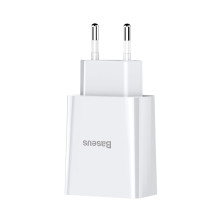 Сетевое зарядное устройство Baseus Speed Mini Dual U Charger 2USB 2.1A 10.5W Белый