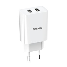 Сетевое зарядное устройство Baseus Speed Mini Dual U Charger 2USB 2.1A 10.5W Белый