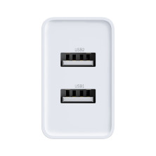 Сетевое зарядное устройство Baseus Speed Mini Dual U Charger 2USB 2.1A 10.5W Белый
