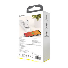 Сетевое зарядное устройство Baseus Speed Mini Dual U Charger 2USB 2.1A 10.5W Белый