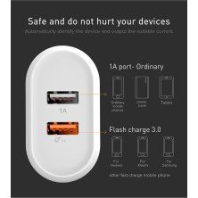 Сетевое зарядное устройство Baseus Bojure Series QC3.0 23W 2USB 3A Белый