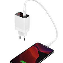 Сетевое зарядное устройство Baseus Mirror Lake Dual QC3.0 18W 2USB 3A Белый