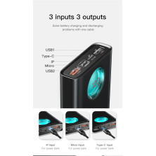 УМБ Baseus Amblight 20000mAh 18W з технологією QC3.0 + PD3.0 Чорний