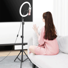 Комплект блогера 3в1 Baseus Live Stream Holder 120 LED (Тримач з LED лампою 30,5 см та штатив 170 см)