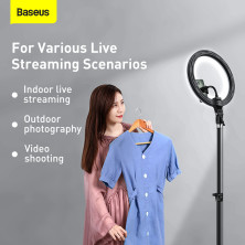 Комплект блогера 3в1 Baseus Live Stream Holder 120 LED (Тримач з LED лампою 30,5 см та штатив 170 см)