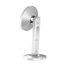 Автодержатель для телефона магнитный Baseus Hollow Magnetic с держателем для провода на торпедо Серебристый