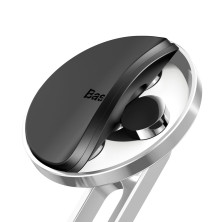 Автодержатель для телефона магнитный Baseus Hollow Magnetic с держателем для провода на торпедо Серебристый