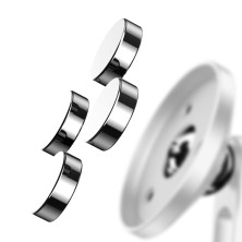 Автодержатель для телефона магнитный Baseus Hollow Magnetic с держателем для провода на торпедо Серебристый