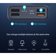 УМБ Baseus Amblight 30000mAh 33W з технологією QC3.0 + PD3.0 Чорний