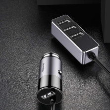 Автомобильное зарядное устройство Baseus Enjoy Together 4 USB 5.5A Серый