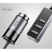 Автомобильное зарядное устройство Baseus Enjoy Together 4 USB 5.5A Серый