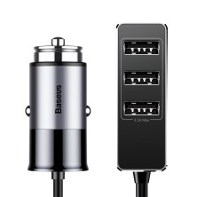 Автомобильное зарядное устройство Baseus Enjoy Together 4 USB 5.5A Серый