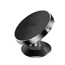 Автодержатель для телефона магнитный Baseus Small Ears Genuine Leather Type на торпедо Черный
