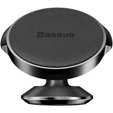 Автодержатель для телефона магнитный Baseus Small Ears Genuine Leather Type на торпедо Черный