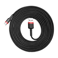 Кабель Baseus Cafule Cable USB to Type-C QC3.0 2A 3m Чорно-Червоний