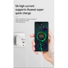 Сетевое зарядное устройство Baseus PPS three output quick charge QC4.0+PD3.0 60W 2USB+Type-C 6A Белый