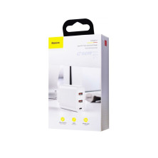Сетевое зарядное устройство Baseus PPS three output quick charge QC4.0+PD3.0 60W 2USB+Type-C 6A Белый