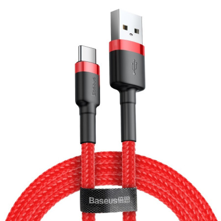 Кабель Baseus Cafule Cable USB to Type-C QC3.0 3A 1m Червоний