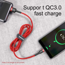 Кабель Baseus Cafule Cable USB to Type-C QC3.0 3A 1m Червоний