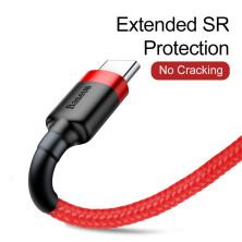 Кабель Baseus Cafule Cable USB to Type-C QC3.0 3A 1m Червоний