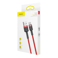 Кабель Baseus Cafule Cable USB to Type-C QC3.0 3A 1m Червоний