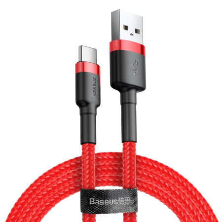 Кабель Baseus Cafule Cable USB to Type-C QC3.0 2A 2m Красный
