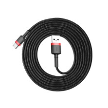 Кабель Baseus Cafule Cable USB to Type-C QC3.0 2A 2m Черно-Красный