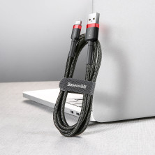 Кабель Baseus Cafule Cable USB to Type-C QC3.0 3A 1m Чорно-Червоний
