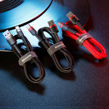 Кабель Baseus Cafule Cable USB to Type-C QC3.0 3A 1m Чорно-Червоний
