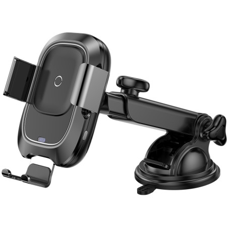 Бездротовий зарядний пристрій Baseus Smart Vehicle Bracket Sucker з технологією Qi 10W Чорний