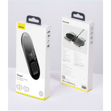 Беспроводное зарядное устройство Baseus Simple Turbo 2in1 с технологией Qi 24W MAX и адаптером QC3.0 Прозрачный