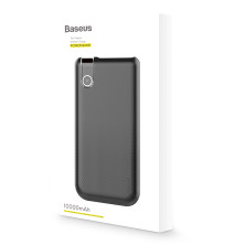 УМБ Baseus Thin Version 10000mAh 2.1A з Бездротовий зарядкою Qi 5W Чорний