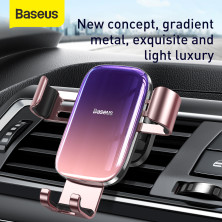 Автодержатель для телефона Baseus Glaze Gravity Car в воздуховод Розовый