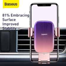 Автодержатель для телефона Baseus Glaze Gravity Car в воздуховод Розовый