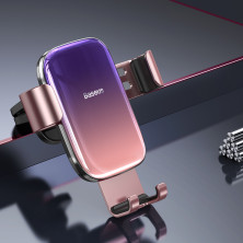 Автодержатель для телефона Baseus Glaze Gravity Car в воздуховод Розовый