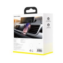 Автодержатель для телефона Baseus Glaze Gravity Car в воздуховод Розовый