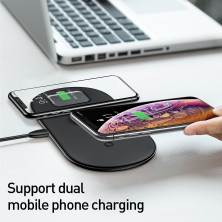 Беспроводное зарядное устройство Baseus Smart 3in1 For Phone+Watch+Pods (18W MAX) Черный
