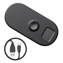 Беспроводное зарядное устройство Baseus Smart 3in1 For Phone+Watch+Pods (18W MAX) Черный