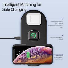Беспроводное зарядное устройство Baseus Smart 3in1 For Phone+Watch+Pods (18W MAX) Черный