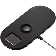 Бездротовий зарядний пристрій Baseus Smart 3in1 For Phone + Watch + Pods (18W MAX) Чорний