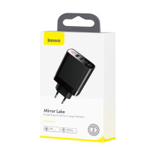 Сетевое зарядное устройство Baseus Mirror Travel Digital Display 30W 4USB 6A Черный