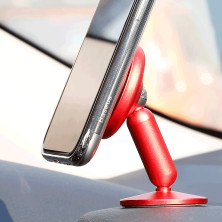 Автодержатель для телефона магнитный Baseus Bullet Magnetic на торпедо Красный