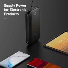 Пускозарядное устройство Бустер Baseus Car Jamp Starter Super Energy 3in1 12V 8000mAh с функцией Павербанка 5V/2.4A и LED фонарика Черный