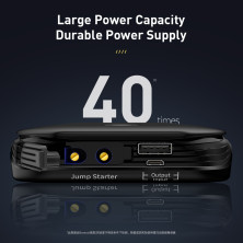 Пускозарядное устройство Бустер Baseus Car Jamp Starter Super Energy 3in1 12V 8000mAh с функцией Павербанка 5V/2.4A и LED фонарика Черный