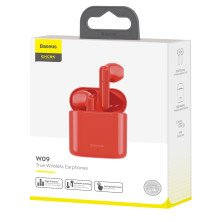 Беспроводные Bluetooth наушники Baseus Encok TWS W09 Красный