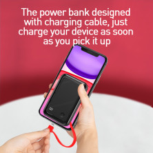 УМБ Baseus Mini S 10000mAh 15W 3A з технологією QC3.0 + PD3.0 і iP кабелем Чорний
