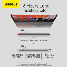 Стилус для iPad Baseus Square Line Capacitive Stylus 18 часов Серый