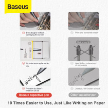 Стилус для iPad Baseus Square Line Capacitive Stylus 18 часов Серый